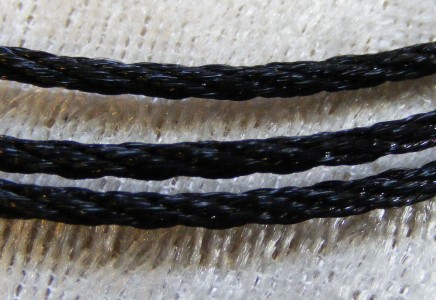 Satinsnodd, svart, 2 mm