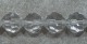 Facetterad rund kristallpärla, Transparent, 12 mm