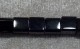 Glaspärla, kub, svart, 6,5 mm
