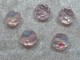 Facetterad rund kristallpärla, Ljusrosa AB, 12 mm