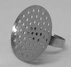 Fingerring, rostfritt stål, med sil