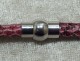 Fäste/Magnetlås, Cylinder/Rund, Antiksilver, för 5-6 mm remmar