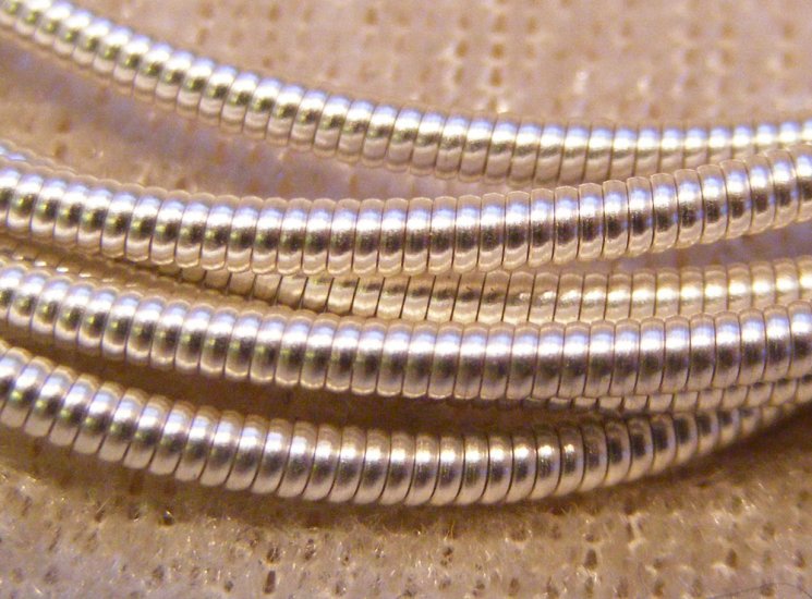 Spiral-koppartråd, silverpläterad - Klicka på bilden för att stänga