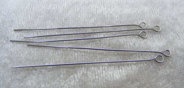 Öglepinnar, rostfritt stål, 50 mm - Klicka på bilden för att stänga