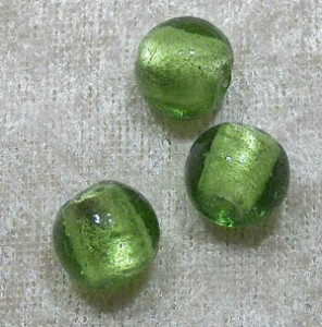 Silverfoil rund, Grön, 12 mm