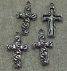 Berlock, kors, antiksilver