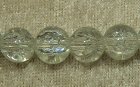 Krackelerad glaspärla, 10 mm, Transparent