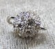 Magnetlås, rund, silverfärgad med strass Magnetlås, rund, silverfärgad med strass