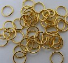 Bindringar, 7x0,8 mm, guldfärgad rostfritt stål