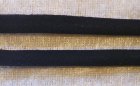 Konstläderrem, matt svart, 6-7 mm, m stoppn