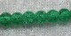 Krackelerad glaspärla, 4 mm, Mörkgrön