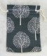 Smyckespåse av bomullsmix, träd, 10x14 cm