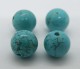 Rund, syntetisk turkos/howlit, 8 mm