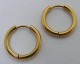 Brisyrringar, rostfritt stål, guldfärgade, 19 mm