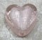 Silverfoil platt hjärta, Ljusrosa, 20 mm