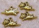 Berlock, katt, antikguld