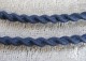 Elastisk snodd, stålblå, 3 mm
