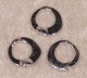 Asymmetrisk donut, ljus silver