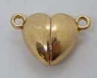 Magnetlås, hjärta, guldfärgad