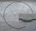 Komplett wirehalsband med skruvlås, svart