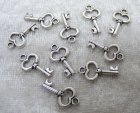 Nyckel, hjärtnyckel, berlock, antiksilver