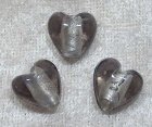Silverfoil hjärta, XS, Grå, 12x12 mm