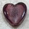 Silverfoil platt hjärta, Plommon, 20 mm