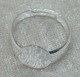 Fingerring, ljus silver, med platta