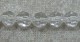 Facetterad rund kristallpärla, Transparent, 6 mm