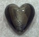 Silverfoil L hjärta, grå, 33x33 mm