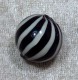 Lampwork, Rund, Svartvit randig