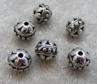 Mellandel, rund, mönstrad, antiksilver