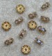 Strassmellandel, rondell, transparent/guldfärgad, 5 mm Strassmellandel, rondell, transparent/guldfärgad, 5 mm