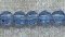 Facetterad rund kristallpärla, Ljusblå, 4 mm
