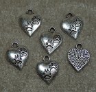 Berlock, Hjärta med tassavtryck, Antiksilver