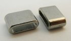 Mellandel, Rektangulär, för platt rem, platina
