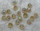 Facetterad rund kristallpärla, Honung AB, 6 mm