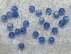 Facetterad rund kristallpärla, Blå AB, 4 mm