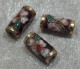 Cloisonne, 15x8 mm rör, plommon Cloisonne, 15x8 mm rör, plommon
