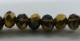 Facetterad abacus, brun/guld, 4x3 mm