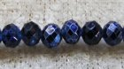 Facetterad abacus, midnattsblå, ca 4x3 mm