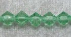 Bicone, Ljusgrön, 6 mm
