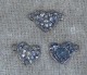 Magnetlås, hjärta med strass, antiksilver Magnetlås, hjärta med strass, antiksilver