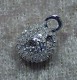 Bollberlock, strass, silverpläterad
