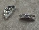 Strassconnector, silverpläterad med transparenta stenar, 2 hål