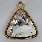 Triangulär berlock med transparent strass