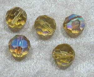 Facetterad rund kristallpärla, Honung AB, 12 mm - Klicka på bilden för att stänga