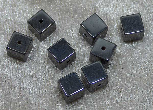 Hematit kub, 6x6x6 mm - Klicka på bilden för att stänga