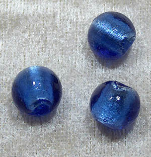 Silverfoil, Rund, Blå, 10 mm - Klicka på bilden för att stänga