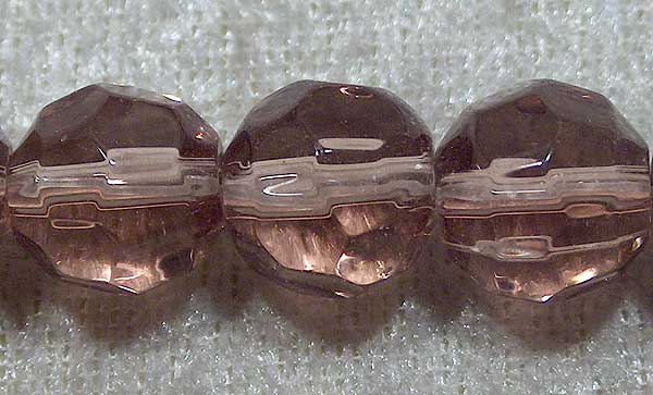 Facetterad rund kristallpärla, Ljus ametist, 12 mm - Klicka på bilden för att stänga